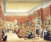 George Scharf Interior of the Gallery of the New Society of Painters in Water Colurs,Old Bond Street France oil painting artist